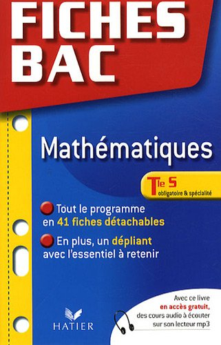 Mathématiques, Tle S, obligatoire et spécialité