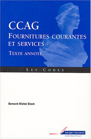 Cahier des clauses administratives générales applicables aux marchés publics de fournitures courante