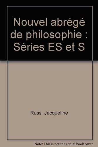 nouvel abrégé de philosophie. série es et s