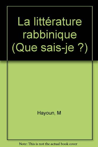 La Littérature rabbinique