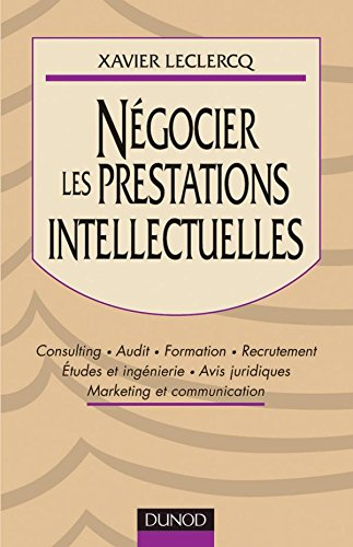 Négocier les prestations intellectuelles