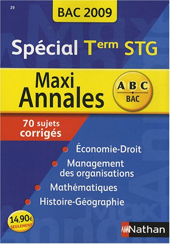 Maxi-annales terminale STG