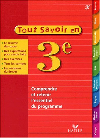 Tout savoir en 3e