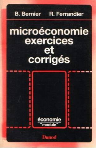 microéconomie, exercices et corrigés