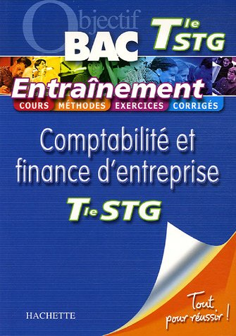 Comptabilité et finance d'entreprise terminale STG