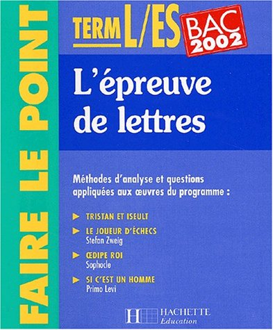 L'épreuve de lettres, terminales L-ES