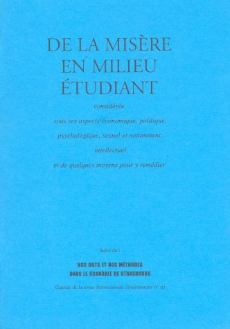 De la misère en milieu étudiant : considérée sous ses aspects économique, politique, psychologique, 