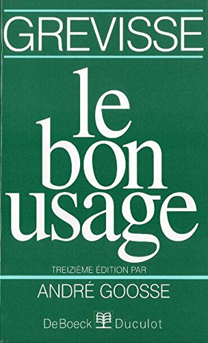 le bon usage (13 ème édition)