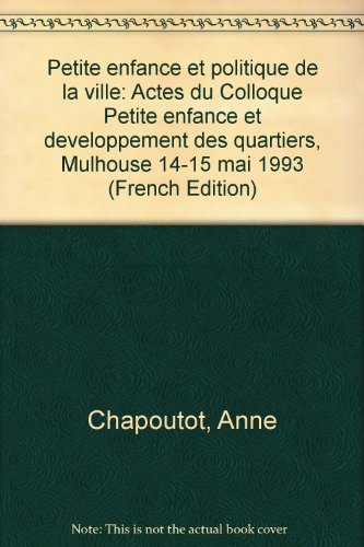 Petite enfance et politique de la ville : actes