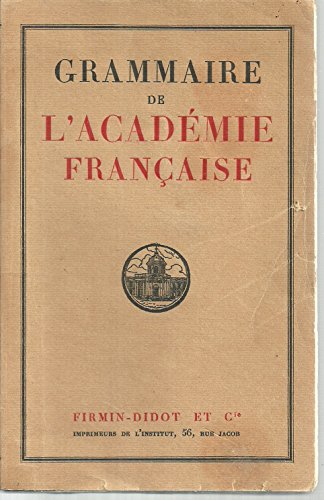 grammaire de l'académie française