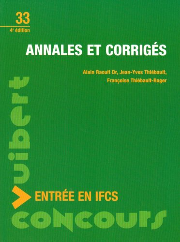 Annales et corrigés : entrée en IFCS