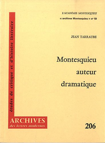 Montesquieu auteur dramatique