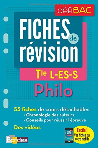 Philo, terminale L, ES, S : fiches de révision