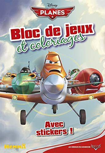 Planes : bloc de jeux et coloriages avec stickers