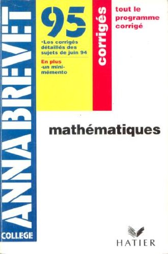 mathematiques corriges 95
