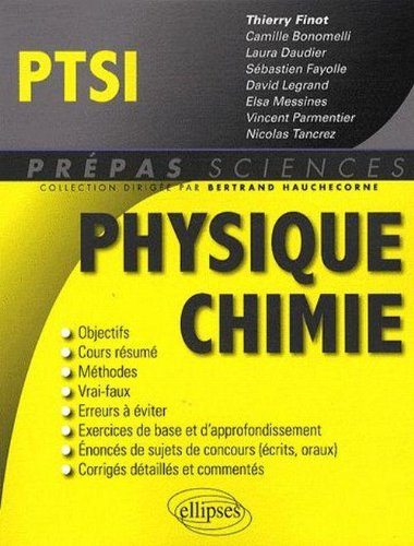 Physique chimie PTSI