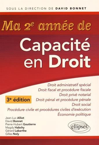 Ma 2e année de capacité en droit : droit administratif spécial, droit fiscal et procédure fiscale, d