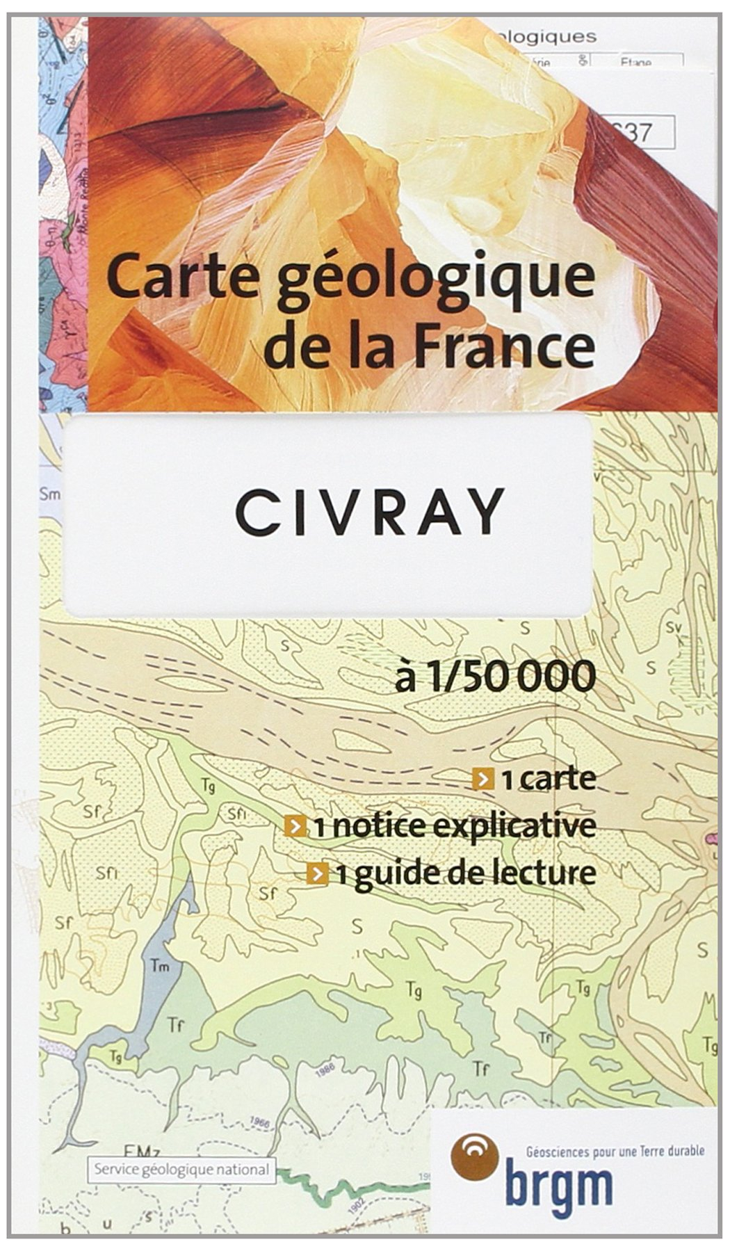 Civray : carte géologique de la France à 1/50 000, 637