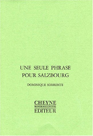Une seule phrase pour Salzbourg