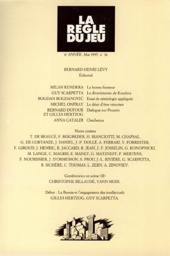 Règle du jeu (La), n° 16. Notre cinéma