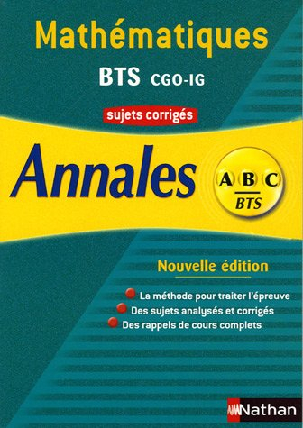 Mathématiques BTS : comptabilité et gestion des organisation, informatique de gestion