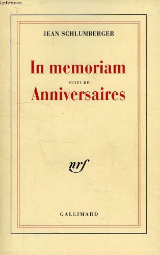 In memoriam. Anniversaires
