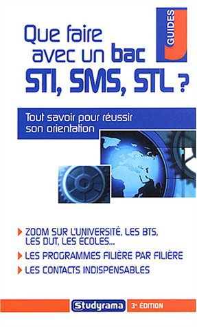 que faire avec un bac sti, sms, stl ?
