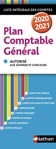 Plan comptable général 2020-2021 : liste intégrale des comptes : autorisé aux examens et concours