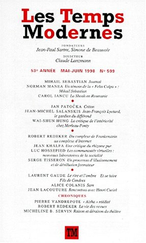 les temps modernes, numéro 599