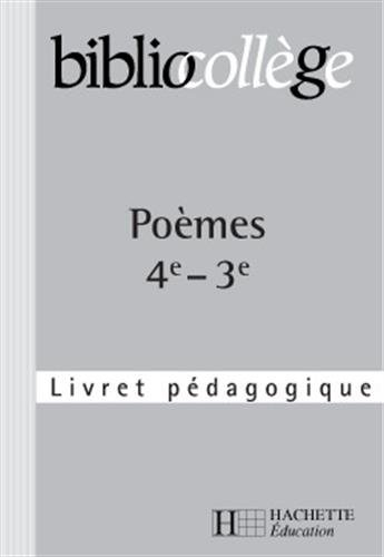Poèmes 4e-3e : livret pédagogique