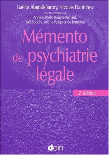 Mémento de psychiatrie légale