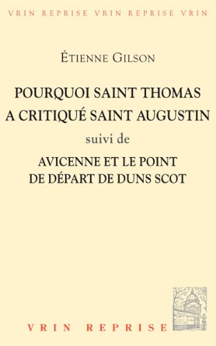 pourquoi st thomas a critiqué st augustin ?