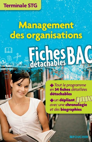 Management des organisations, terminale STG : fiches bac détachables