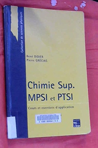 chimie sup : mpsi et ptsi