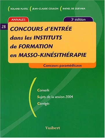 concours d'entrée en instituts de formation en masso-kinésithérapie