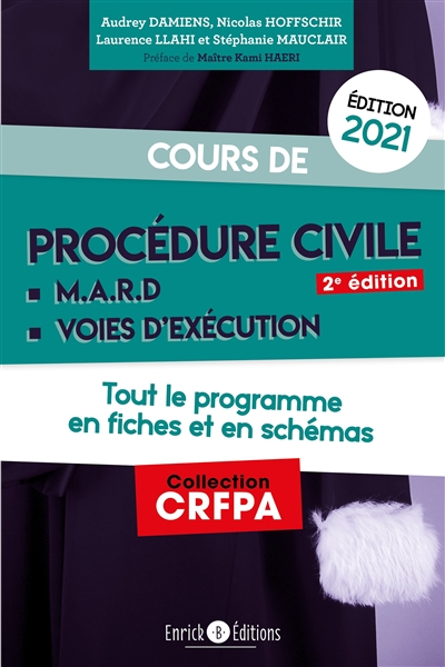 Cours de procédure civile et modes alternatifs de règlement des différends 2021 : tout le programme 
