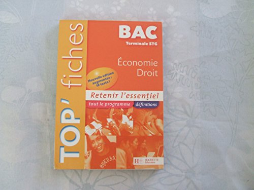Economie droit bac terminale STG