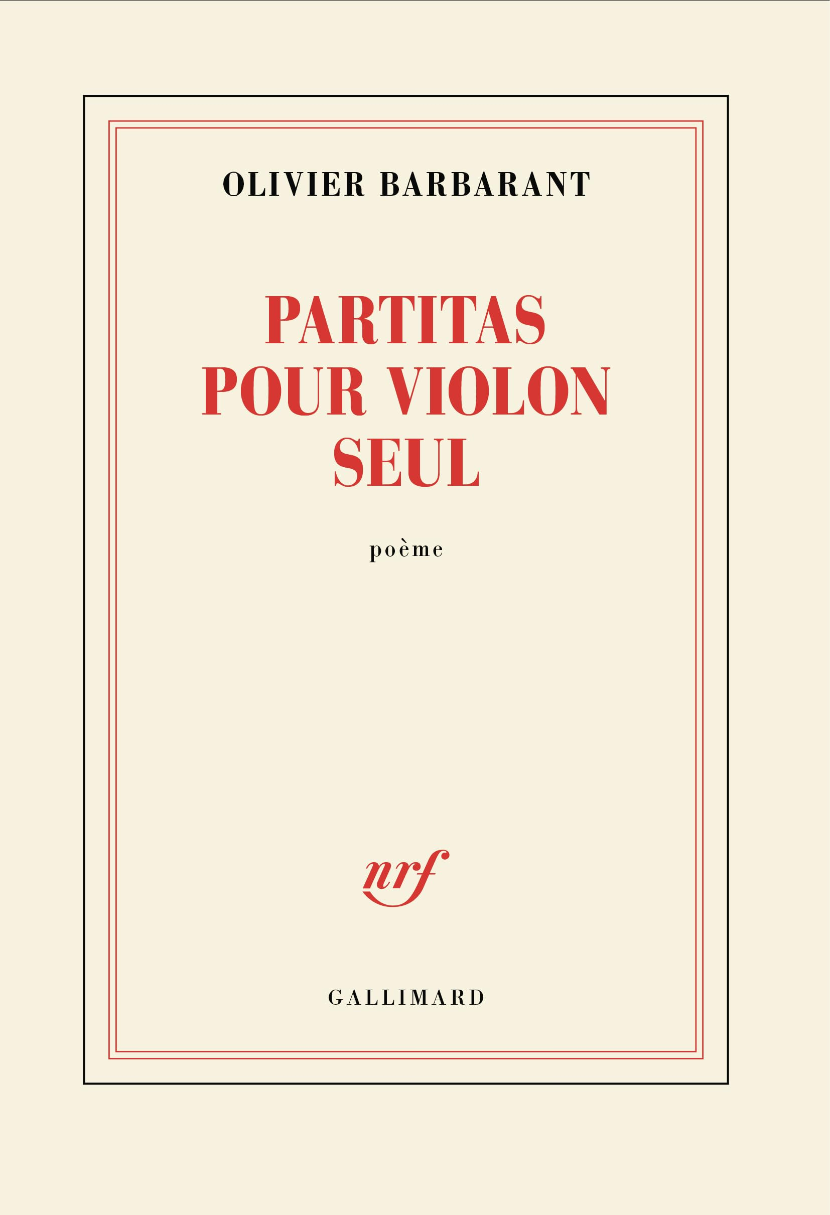 Partitas pour violon seul : poème