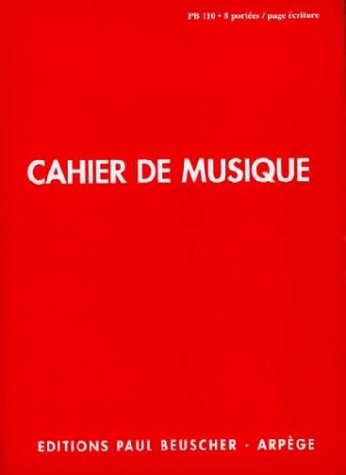 cahier de musique, 8 portées