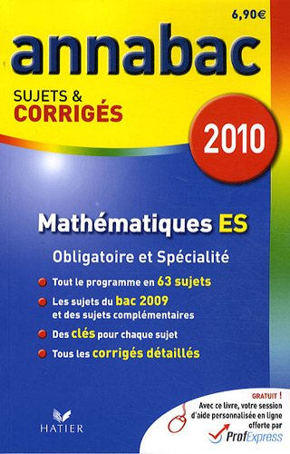 Mathématiques ES obligatoire et spécialité