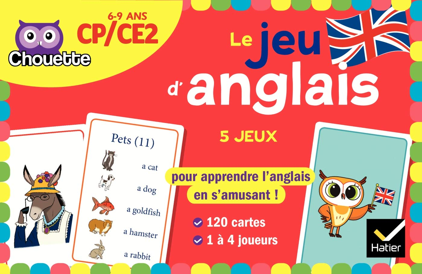 Le jeu d'anglais : du CP au CE2, 6-9 ans : 5 jeux pour apprendre l'anglais en s'amusant !