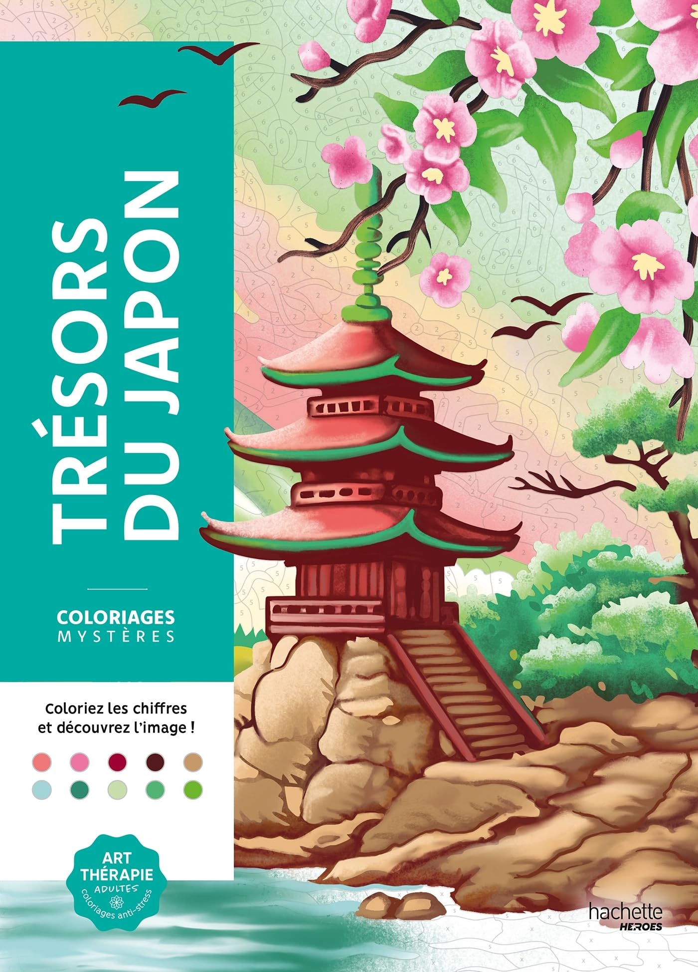 Coloriages mystères Trésors du Japon : Coloriez les chiffres et découvrez l'image