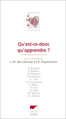 Qu'est-ce donc qu'apprendre ?