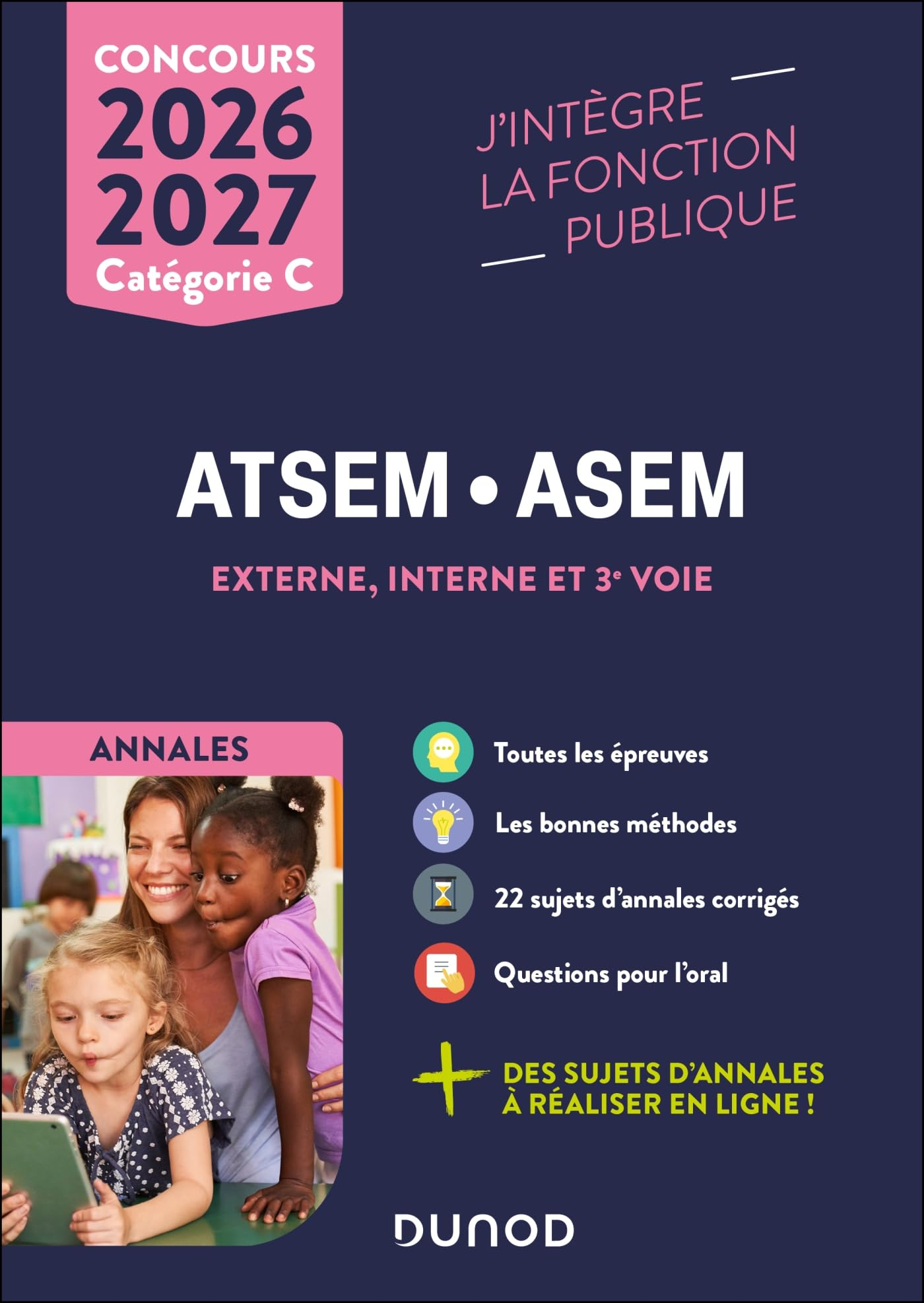 ATSEM, ASEM, externe, interne et 3e voie : annales : catégorie C, concours 2026-2027