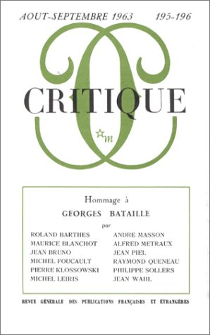 Critique, n° 195. Hommage à Georges Bataille