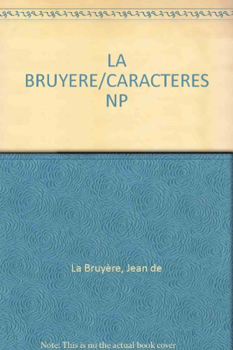 la bruyere/caracteres np