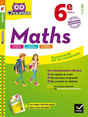 Maths 6e, 11-12 ans : nouveau programme