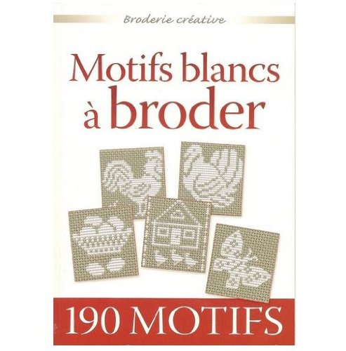 motifs blancs à broder