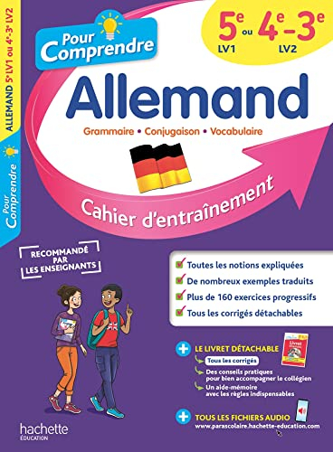 Allemand 5e LV1 ou 4e, 3e LV2 : cahier d'entraînement