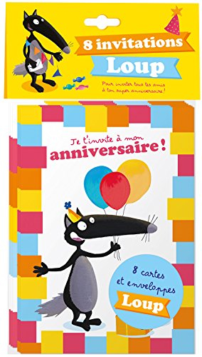 8 invitations Loup : pour inviter tous tes amis à ton super anniversaire